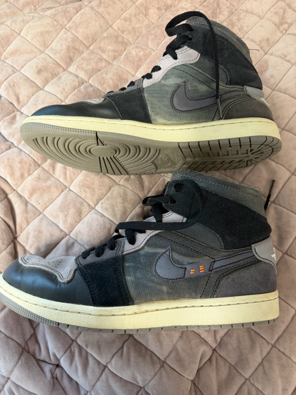 Nike High-Top Sneakers in Black, Gray, Cream